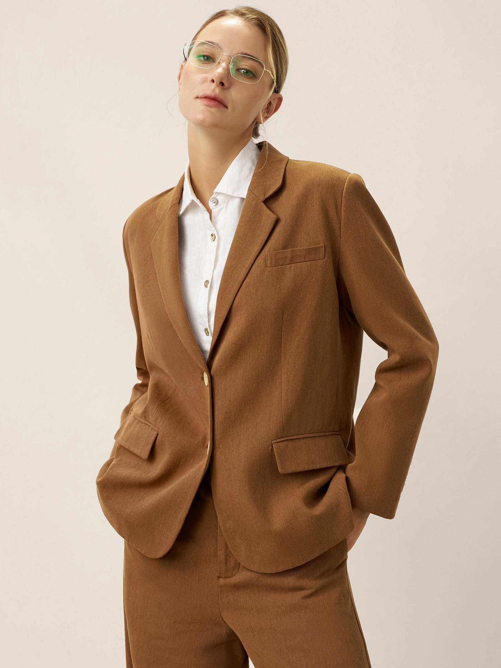 Lyocell Linen Tailored Blazer CASSIDY by LINTICO