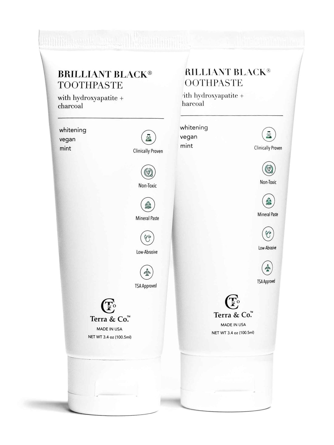 Natural Charcoal Toothpaste + Hydroxyapatite Bundle – Fluoride-Free Whitening &amp; Remineralizing Duo