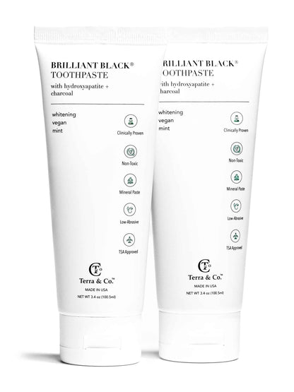Natural Charcoal Toothpaste + Hydroxyapatite Bundle – Fluoride-Free Whitening &amp; Remineralizing Duo