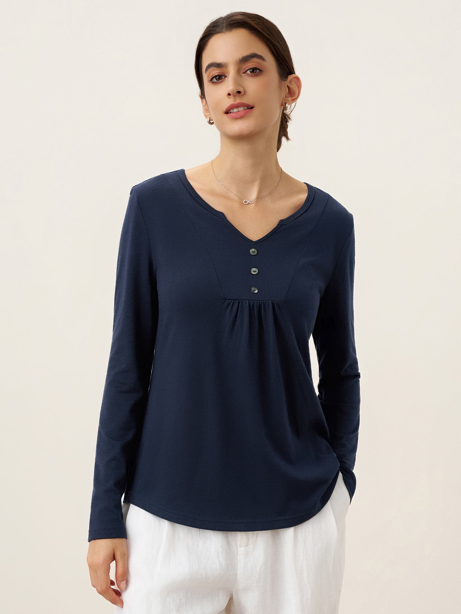 Cashmere-Blend Textured Pleated Shell Accent Stretch Top ZINNIA  DestGlow