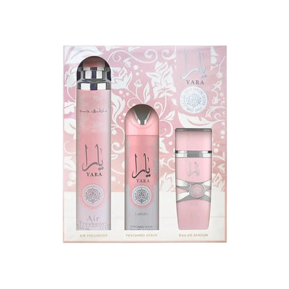 The Yara By Lattafa For Women EDP Spray (3pc Gift Set) - DestGlow