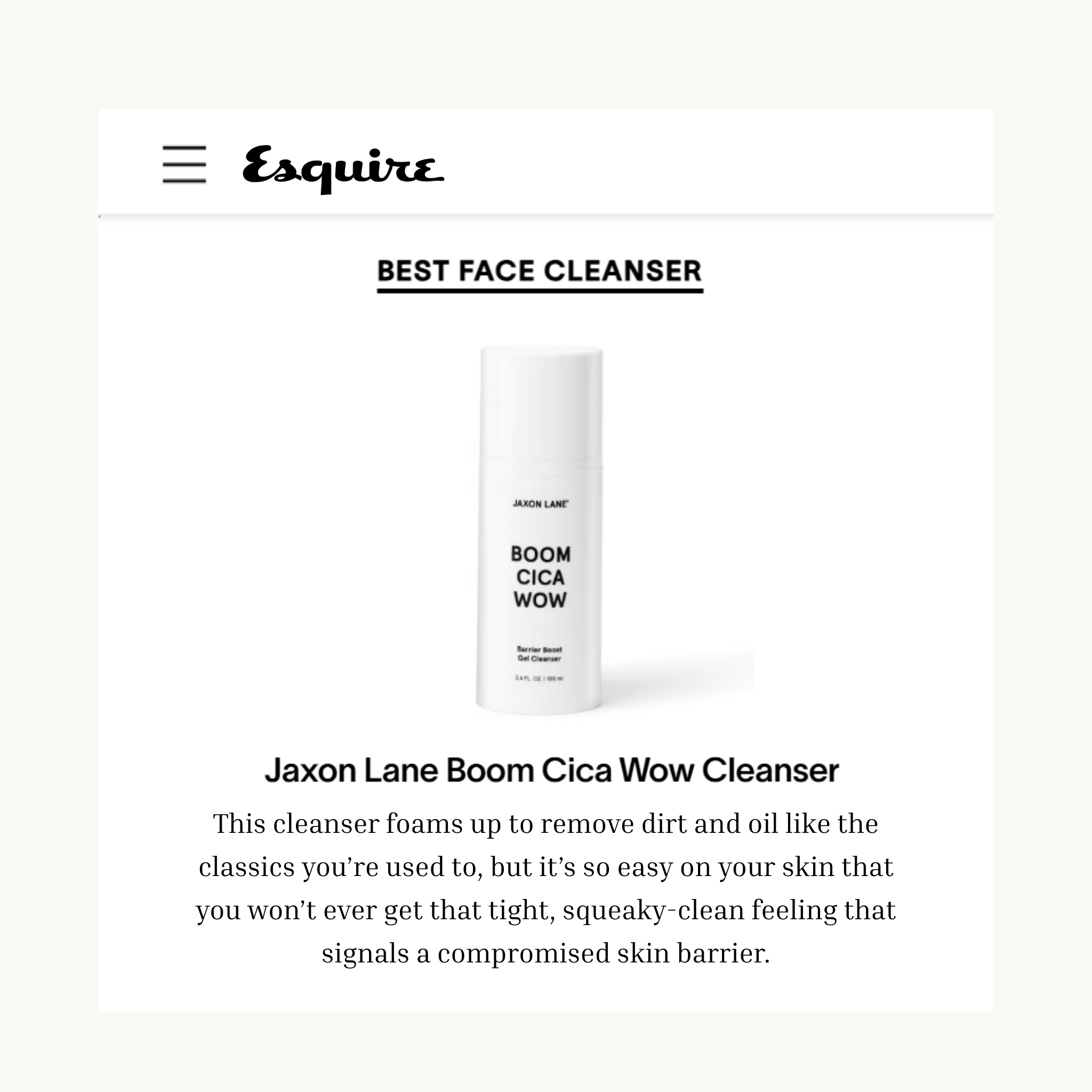 Boom Cica Wow - Barrier Boost Gel Cleanser by JAXON LANE