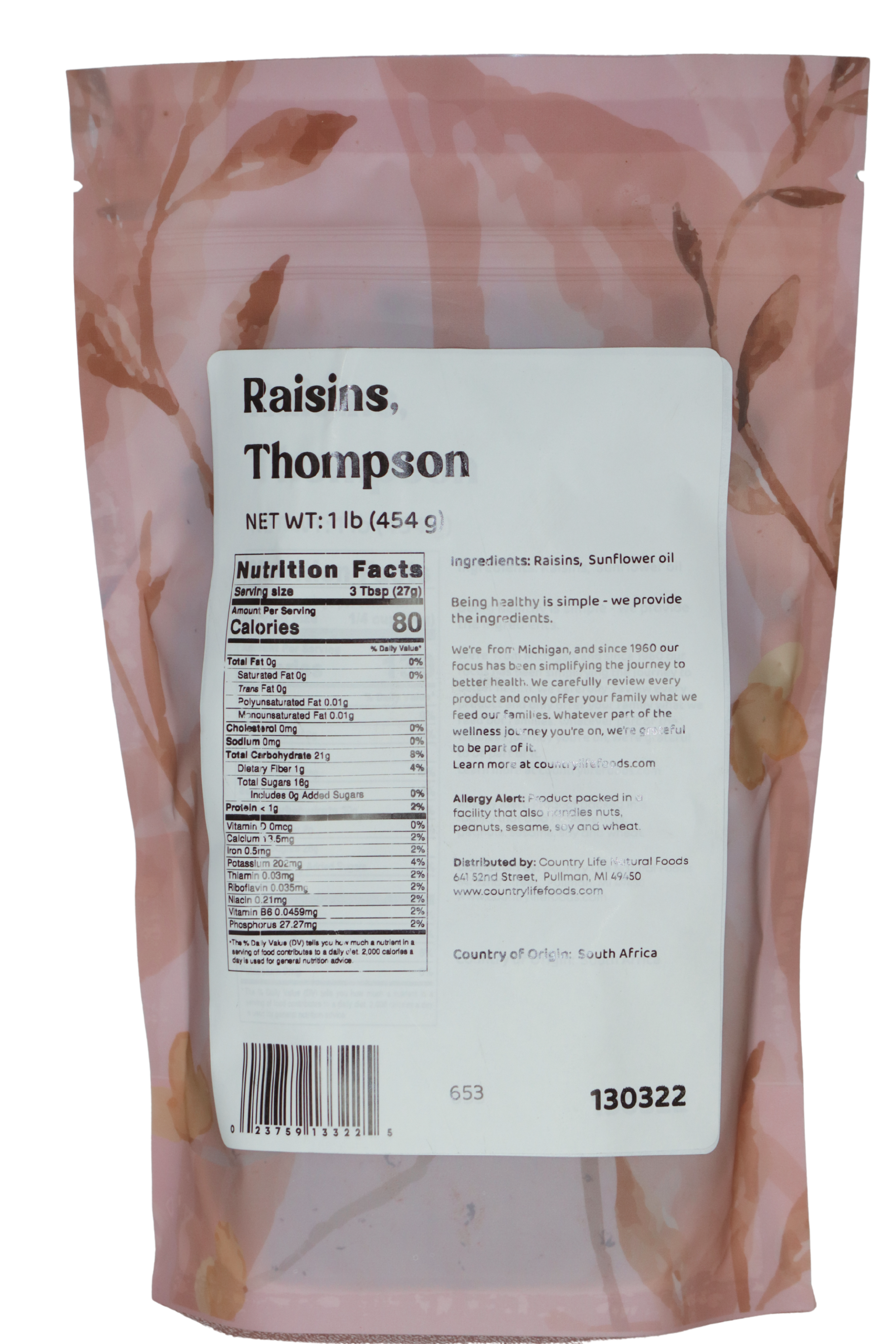 Raisins, Thompson by Country Life Natural Foods