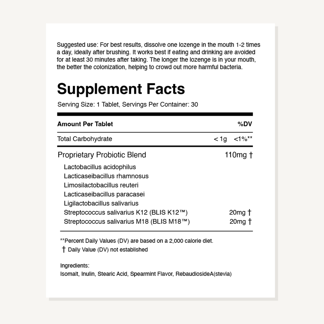 Advanced Oral Probiotic Mint by Molecular Provisions