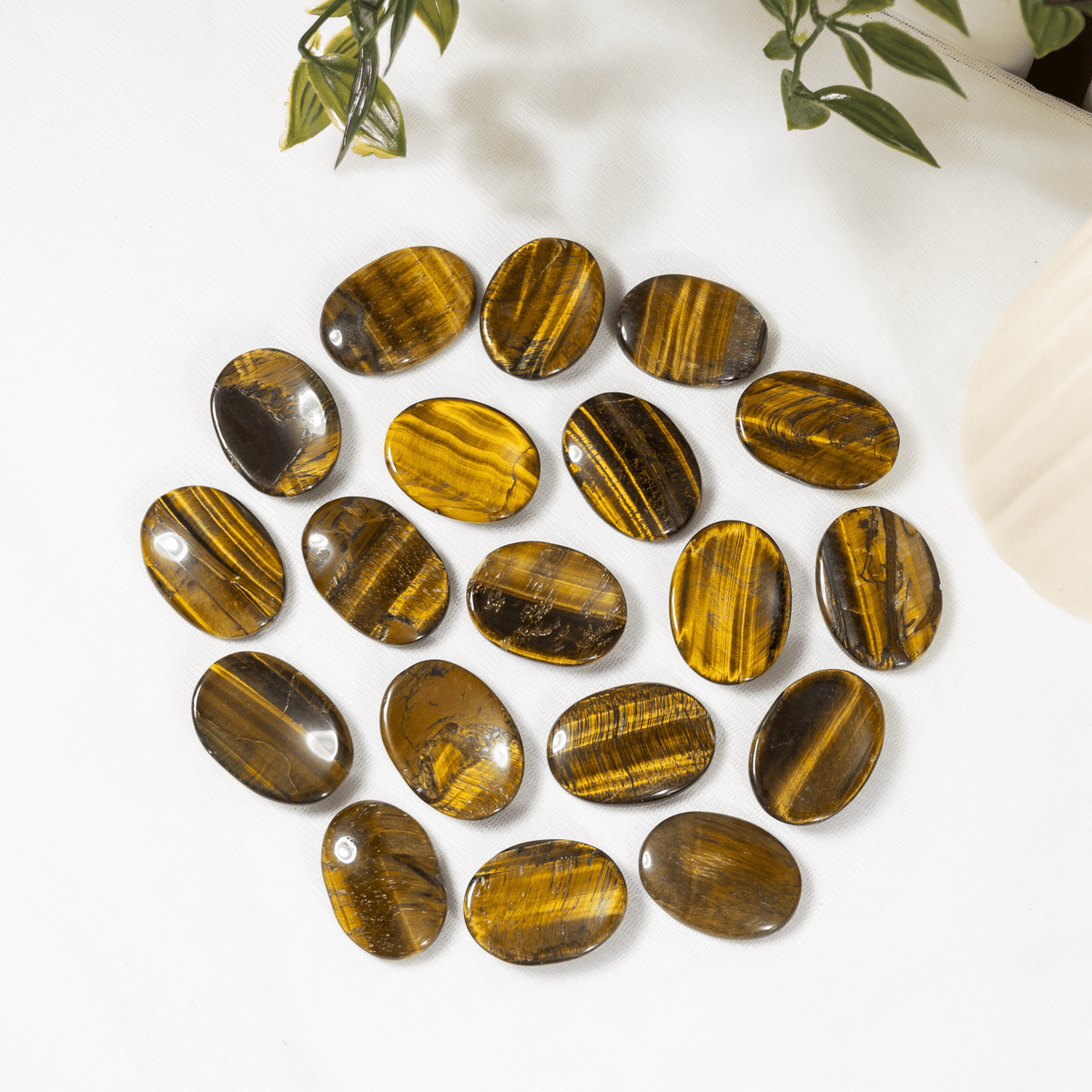 Tiger Eye Pocket Stones (Longevity &amp; Protection)  DestGlow