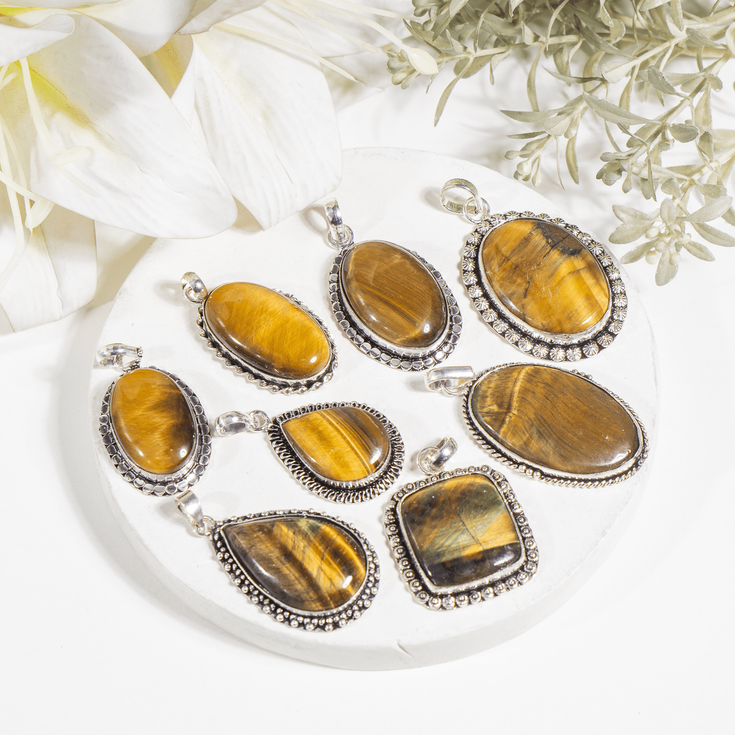 Tiger Eye Pendants – Natural Crystal Pendants Healing Gemstone Pendants  DestGlow