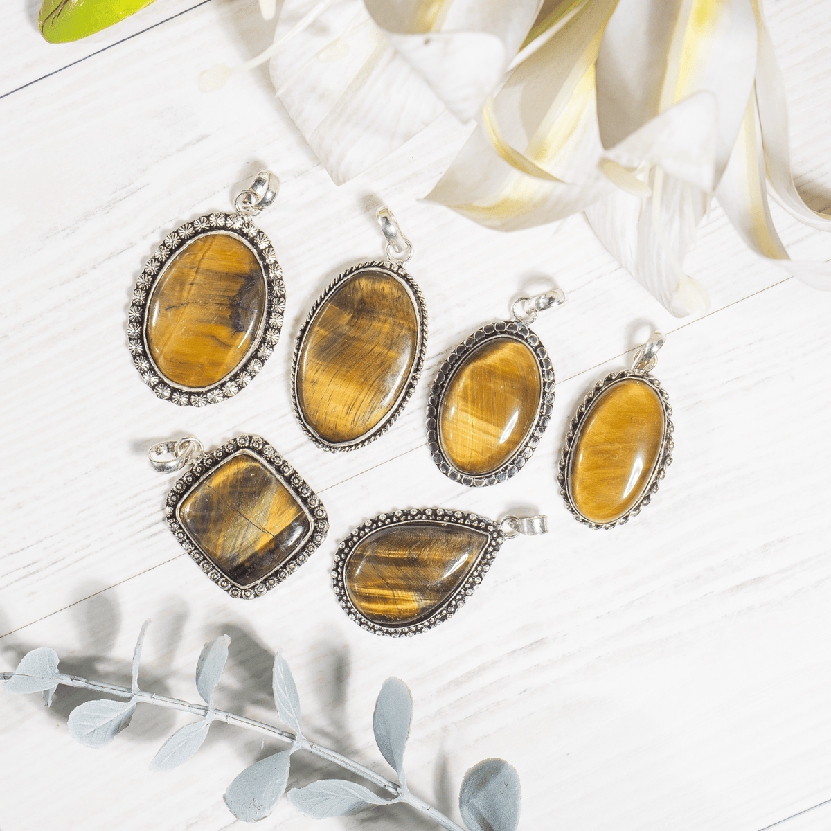 Tiger Eye Pendants – Natural Crystal Pendants Healing Gemstone Pendants  DestGlow
