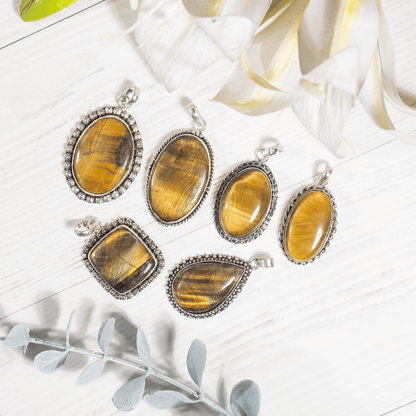 Tiger Eye Pendants – Natural Crystal Pendants Healing Gemstone Pendants  DestGlow