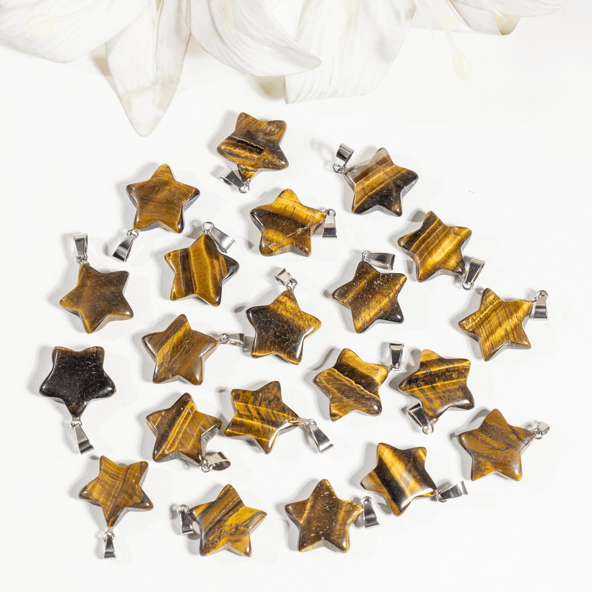 Tiger Eye Star Pendant Necklace – Natural Crystal Gemstone Jewelry  DestGlow
