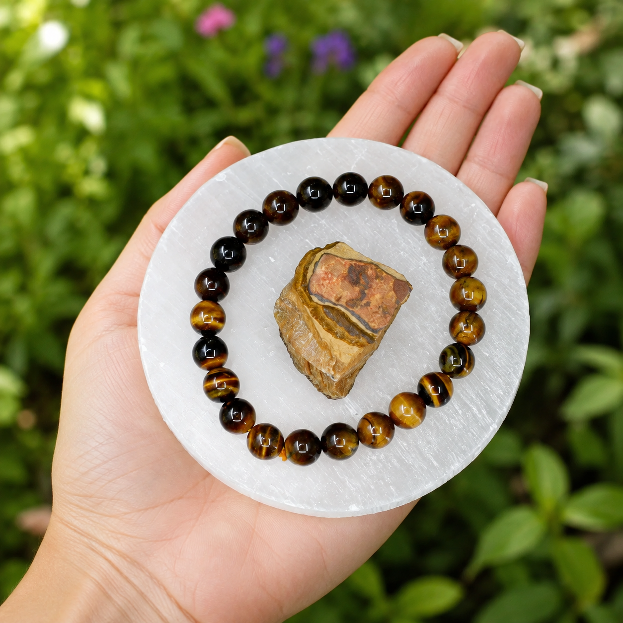 Tiger Eye Crystal Gift Set For Emotional Support and Protection, Real Polished Gemstones.  DestGlow