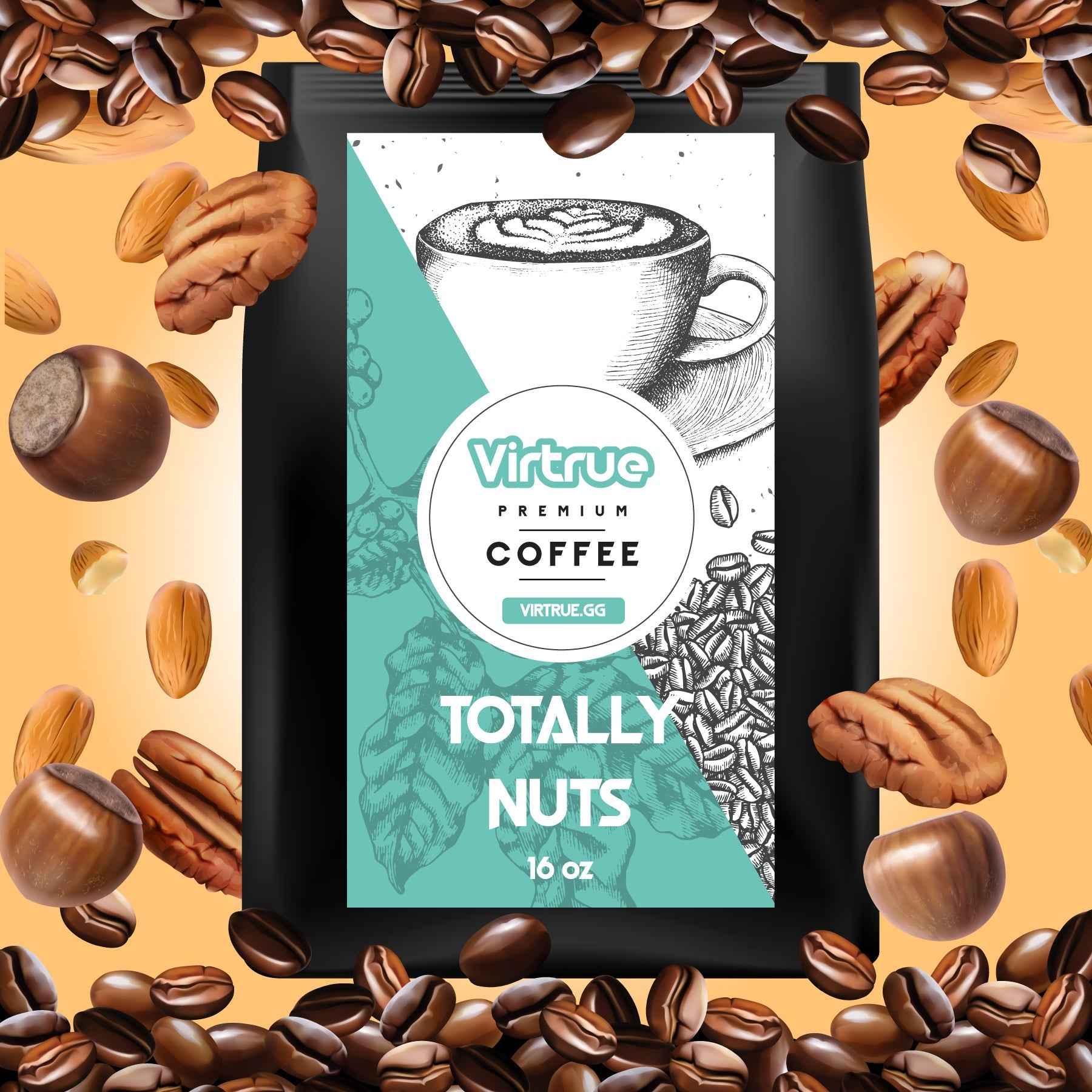 Totally Nuts Flavored Coffee – 16oz | Virtrue Premium