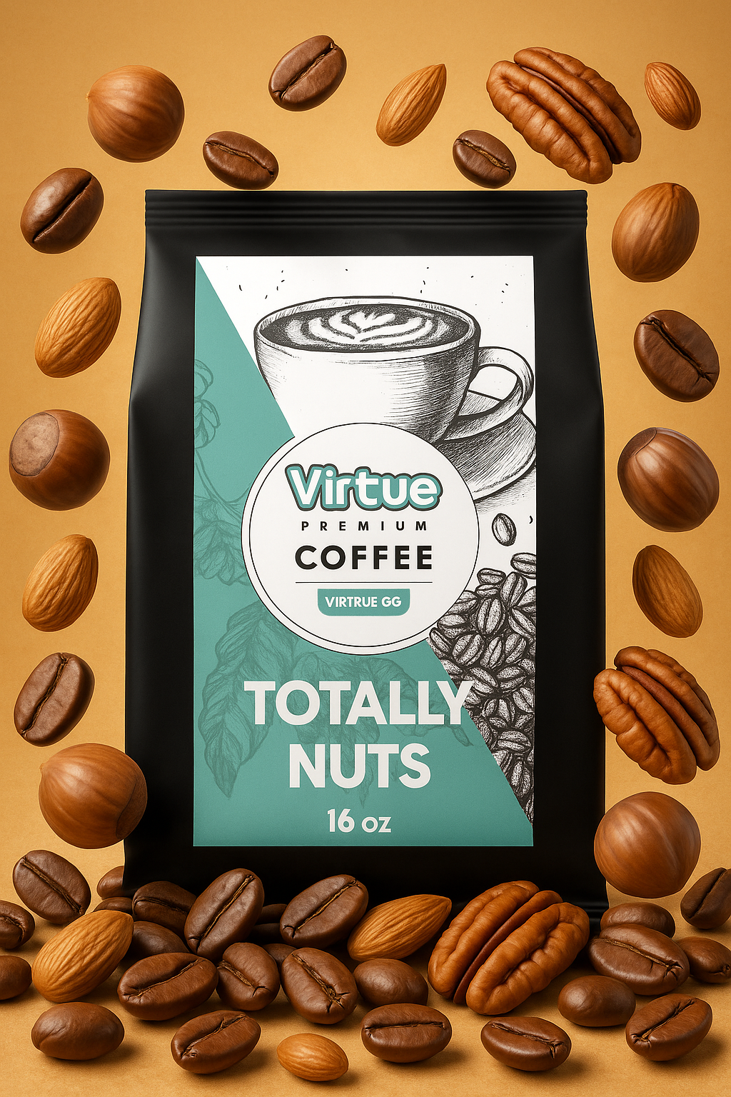 Totally Nuts Flavored Coffee – 16oz | Virtrue Premium
