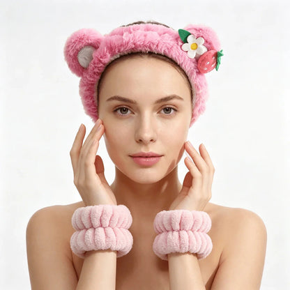 Totemica Spa Headband &amp; Wristband Strawberry  DestGlow
