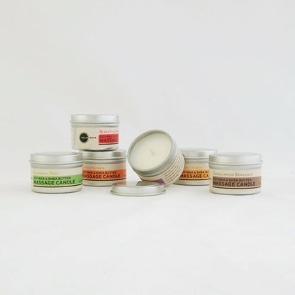 Soy Wax & Shea Butter Massage Candles - Natural Aromatherapy Candle Melts into Moisturizer