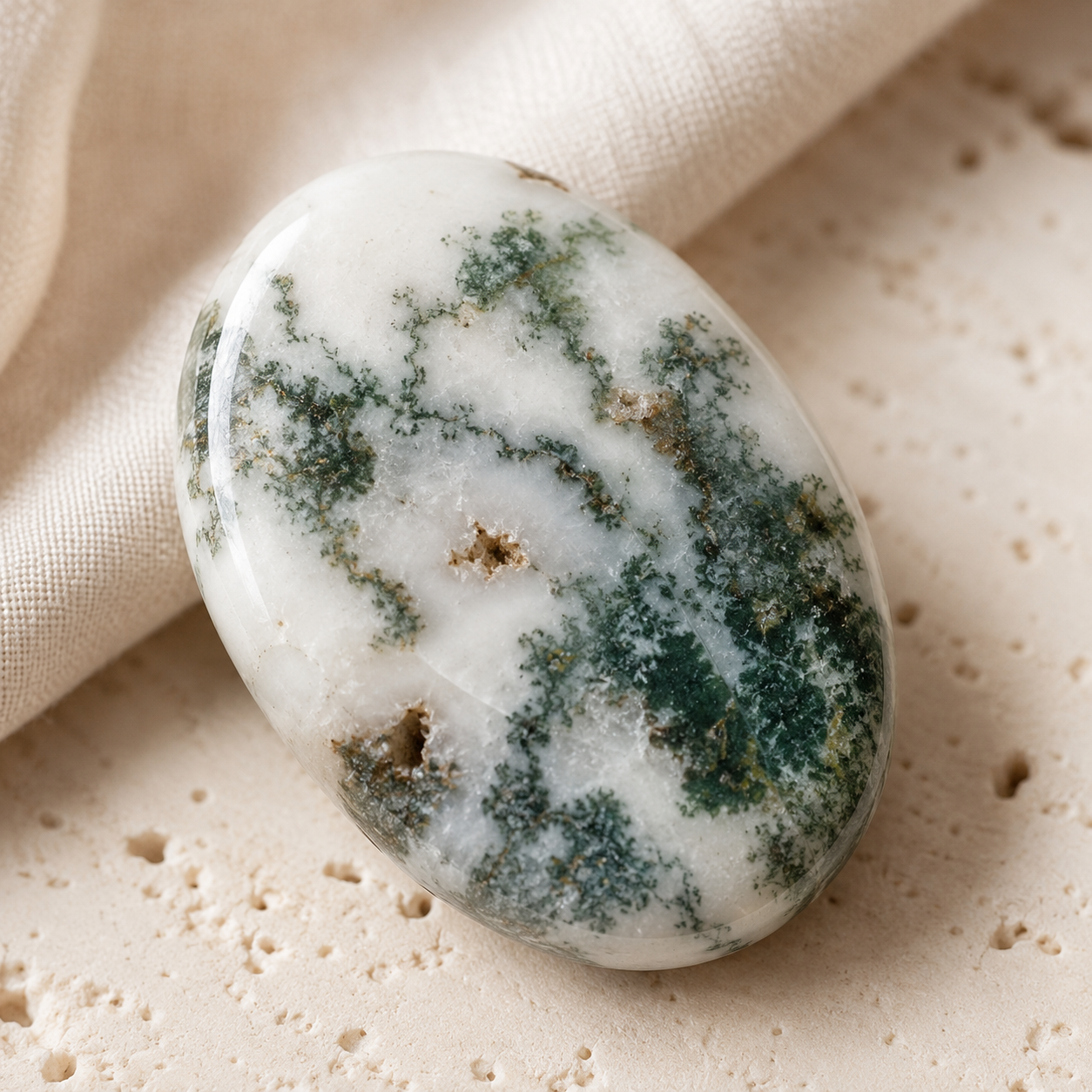 Tree Agate Pocket Stones (Trust and Self-Discipline)  DestGlow