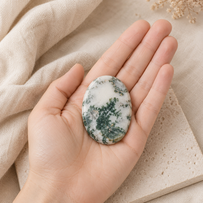 Tree Agate Pocket Stones (Trust and Self-Discipline)  DestGlow