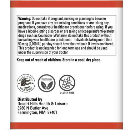 Tri-Stack Vitamin A + Vitamin D3 + Vitamin K2 Blend Supplement