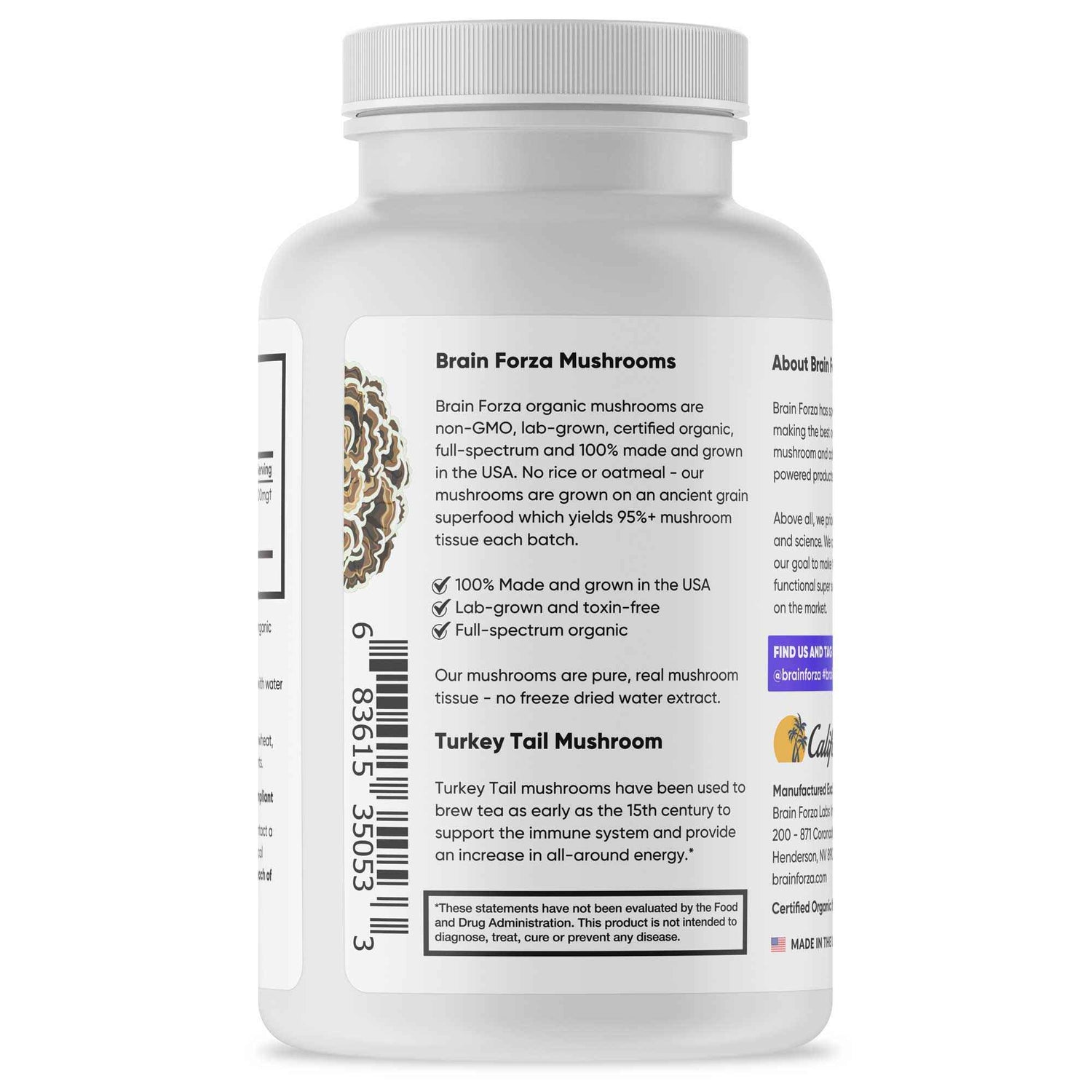 Organic Turkey Tail Mushroom, 90 Capsules