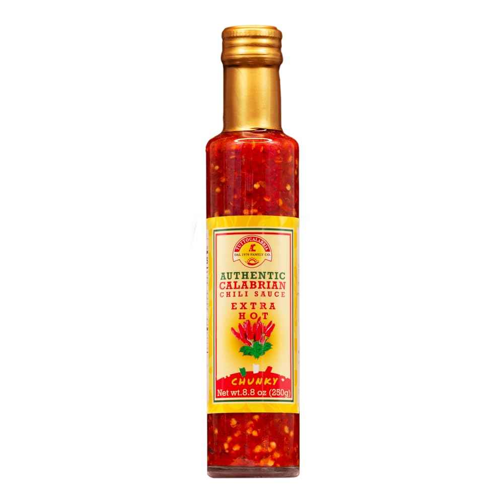TuttoCalabria Calabrian Chili Hot Sauce “Hot &amp; Tangy” – 8.8 oz (250 ml)