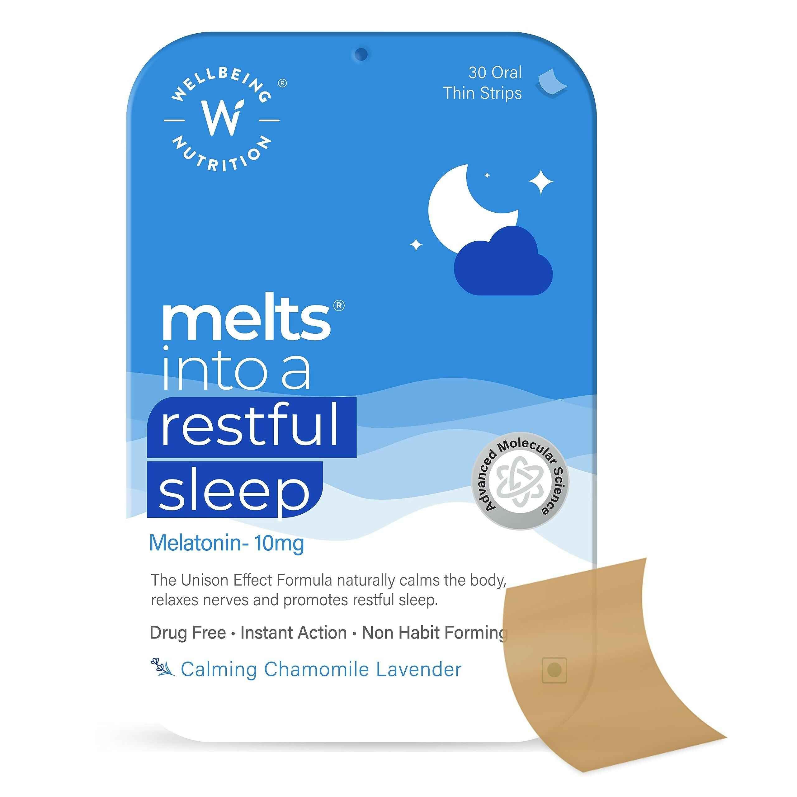 Wellbeing Nutrition Glow Korean Marine Collagen Peptides &amp; Melts Restful Sleep Oral Strips Combo