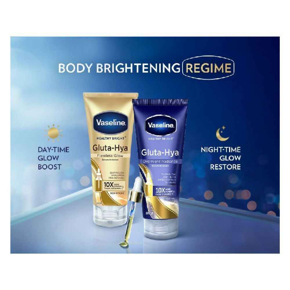 Vaseline Gluta-Hya Flawless Glow &amp; Overnight Radiance Serum-In-Lotion Combo