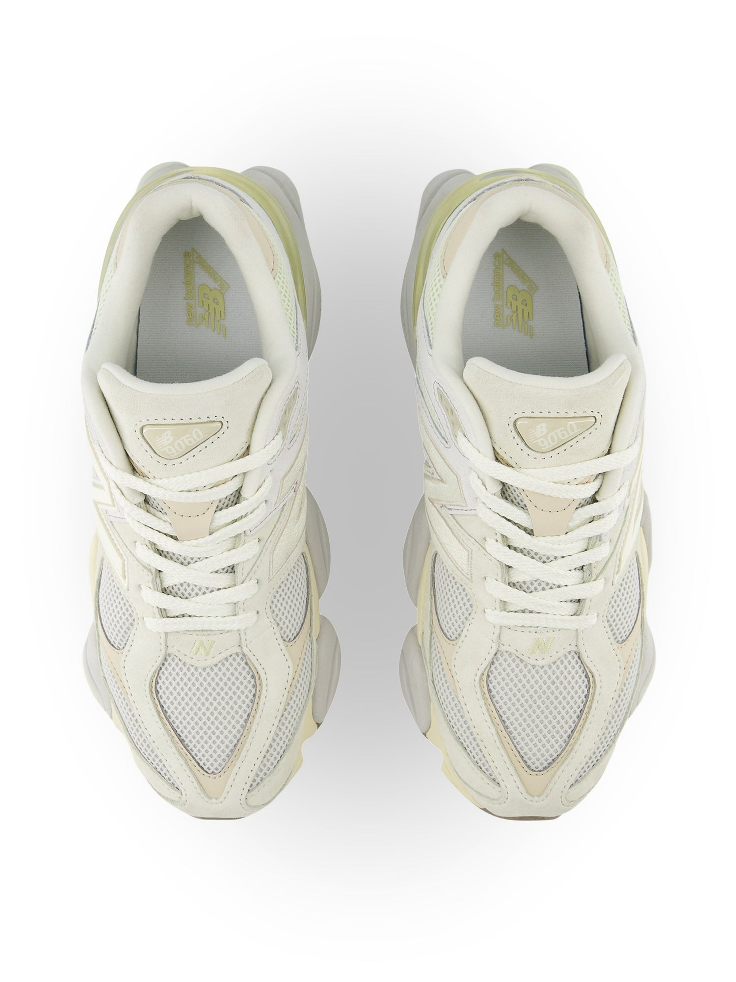New Balance Mens 9060 Lifestyle Shoes - White/Yellow by Denim Exchange