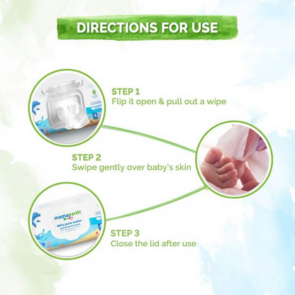 Mamaearth Baby 99% Pure Water Gentle Towel Wipes