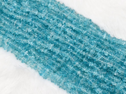 Uncut Raw Apatite Crystal Chip Beads for Necklace (Strength and Weight Control)