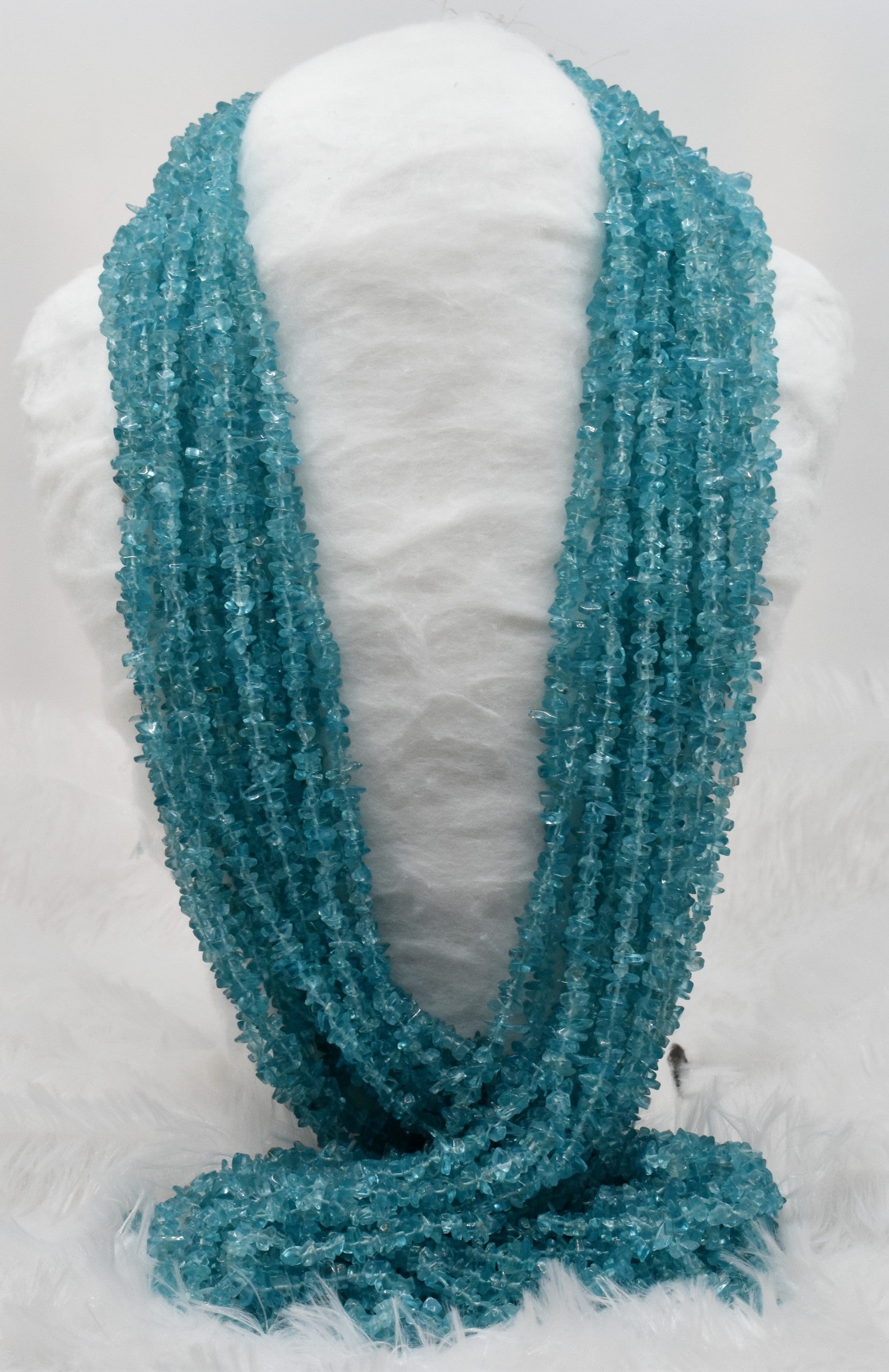 Uncut Raw Apatite Crystal Chip Beads for Necklace (Strength and Weight Control)  DestGlow