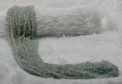 Uncut Raw Aquamarine Crystal Chip Beads for Necklace (Protection and Anxiety Relief)  DestGlow
