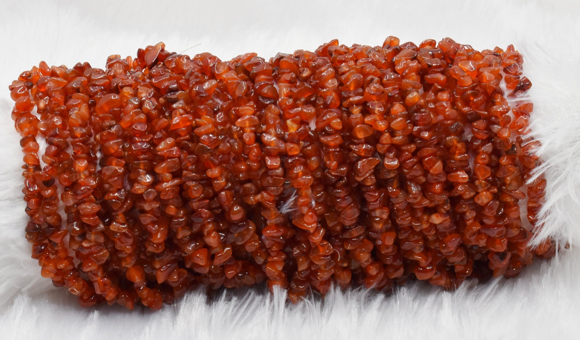 Uncut Raw Carnelian Crystal Chip Beads for Necklace (Manifestation and Passion)  DestGlow
