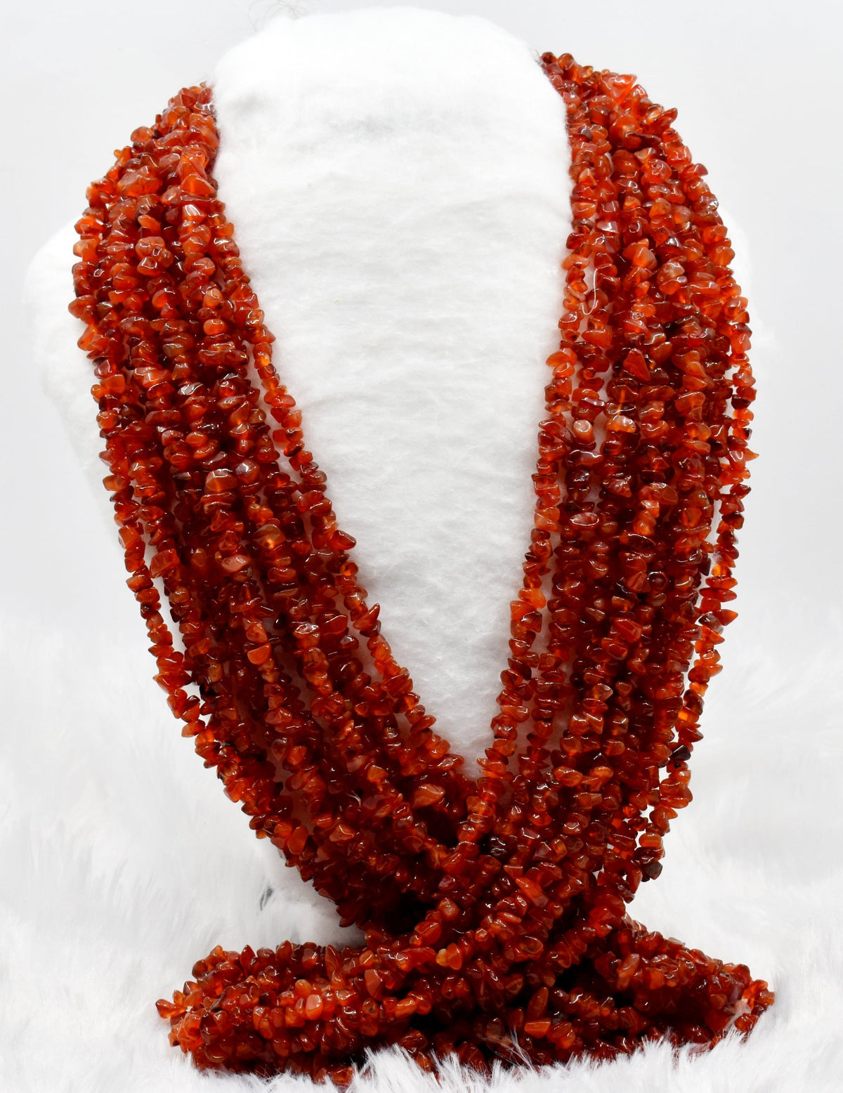 Uncut Raw Carnelian Crystal Chip Beads for Necklace (Manifestation and Passion)  DestGlow