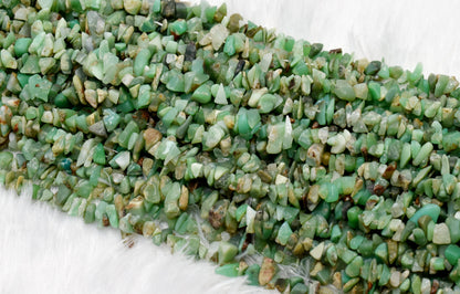 Uncut Raw Chrysophase Crystal Chip Beads for Necklace (Communication and Gentle Self-Expression)  DestGlow