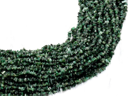 Uncut Raw Emerald Crystal Chip Beads for Necklace (Intuition and Power)  DestGlow