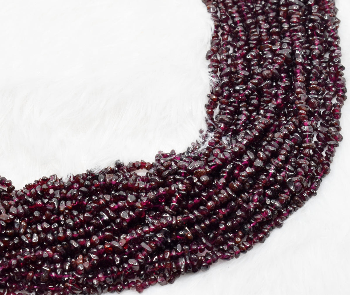 Uncut Raw Garnet Crystal Chip Beads for Necklace (Manifestation and Power)  DestGlow