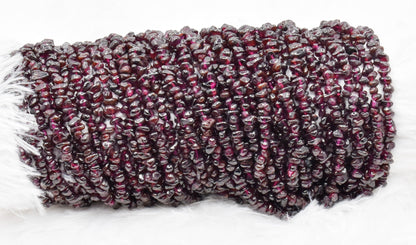 Uncut Raw Garnet Crystal Chip Beads for Necklace (Manifestation and Power)  DestGlow
