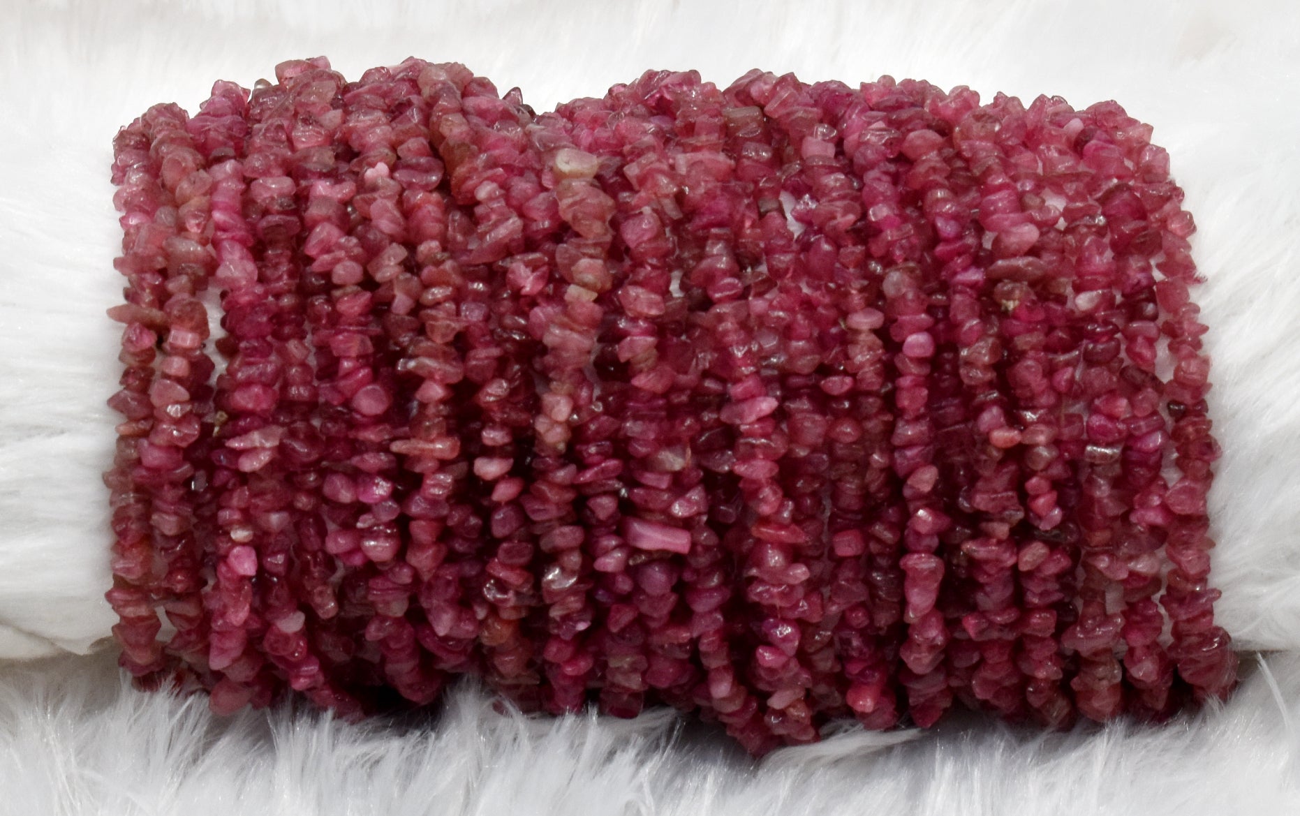 Uncut Raw Pink Tourmaline Crystal Chip Beads for Necklace (Generosity and Passion)  DestGlow