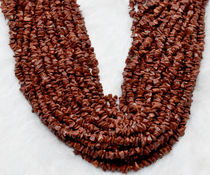 Uncut Raw Red Jasper Crystal Chip Beads for Necklace (Manifestation and Trust)  DestGlow