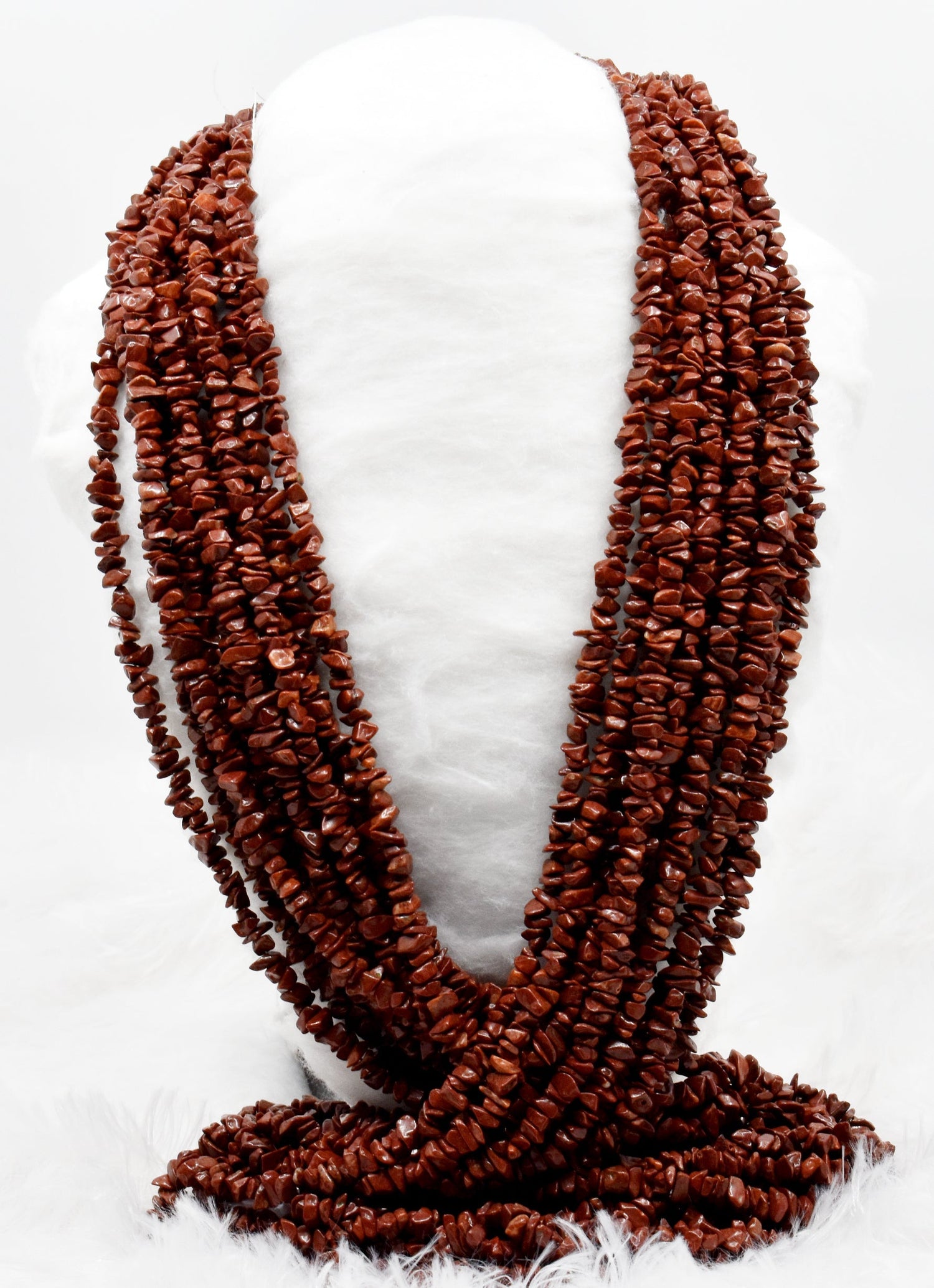 Uncut Raw Red Jasper Crystal Chip Beads for Necklace (Manifestation and Trust)  DestGlow