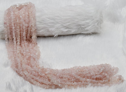 Uncut Raw Rose Quartz Crystal Chip Beads for Necklace (Creativity and Empathy).  DestGlow