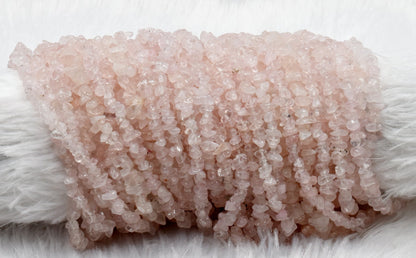 Uncut Raw Rose Quartz Crystal Chip Beads for Necklace (Creativity and Empathy).  DestGlow