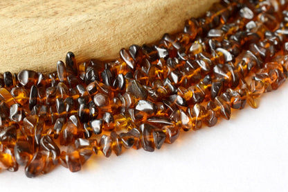 Smokey Quartz Chip Beads Necklace, Crystal Uncut Beads  DestGlow