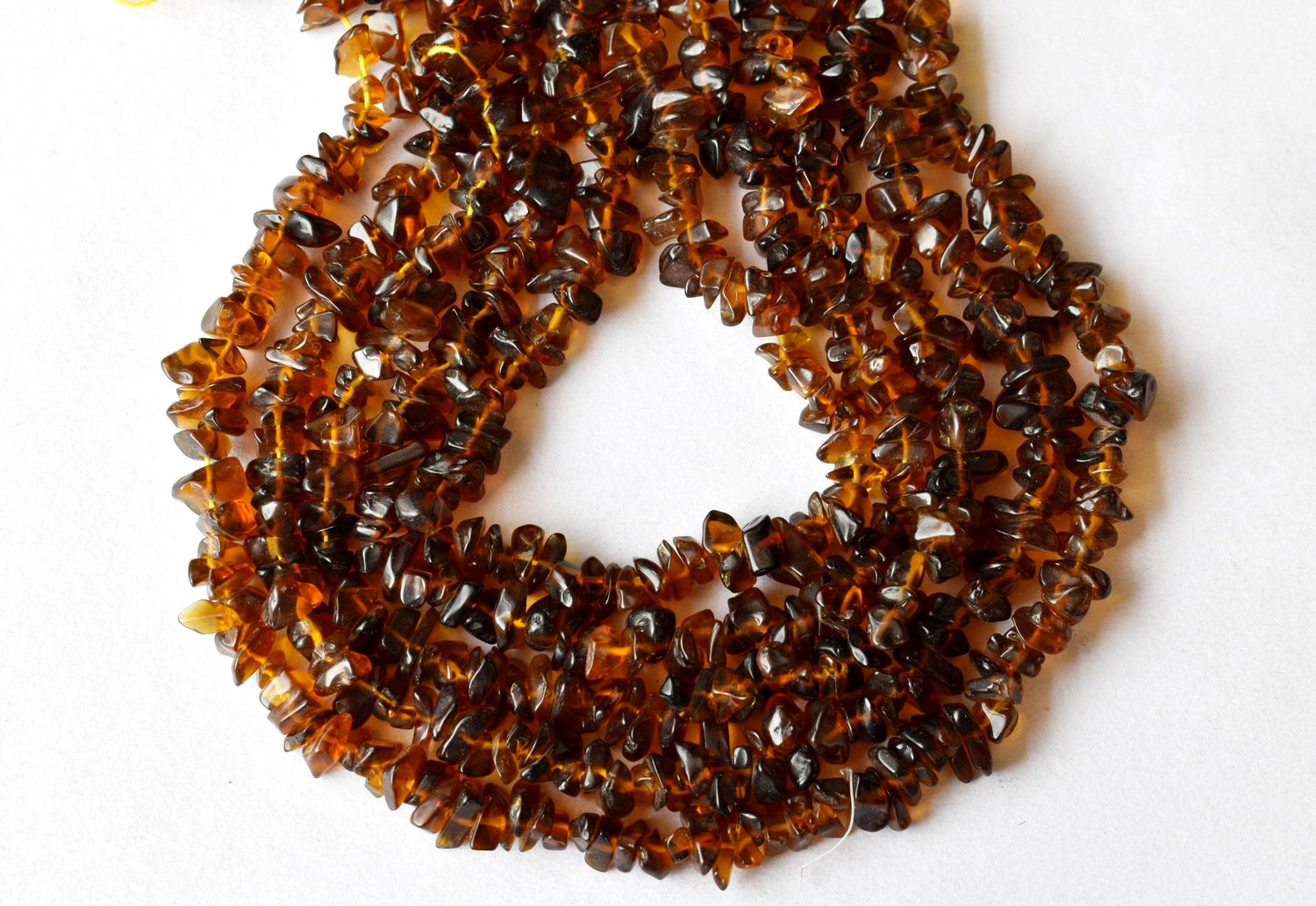Smokey Quartz Chip Beads Necklace, Crystal Uncut Beads  DestGlow