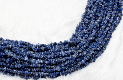 Uncut Raw Sodalite Crystal Chip Beads for Necklace (Alignment With The Higher Self and Meditation)  DestGlow