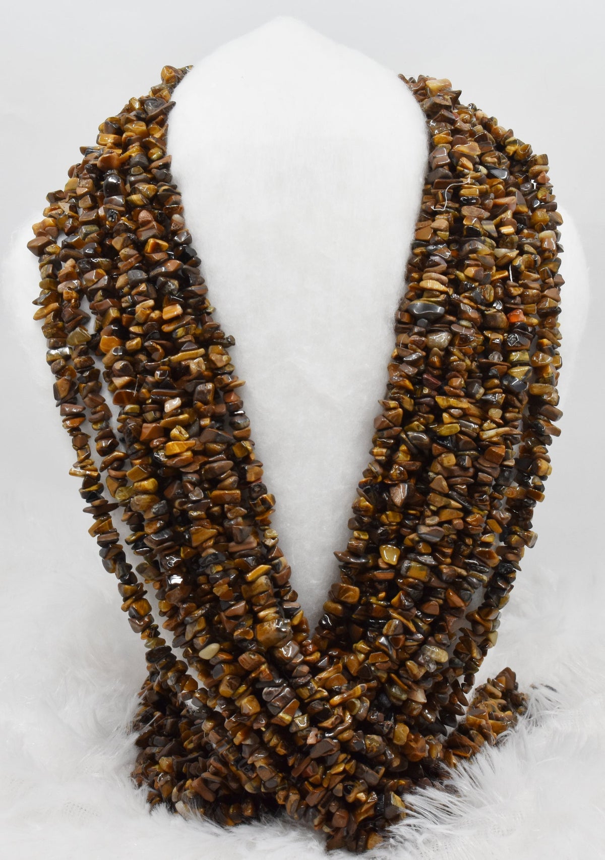 Uncut Raw Tiger Eye Crystal Chip Beads for Necklace (Creativity and Intuition)  DestGlow