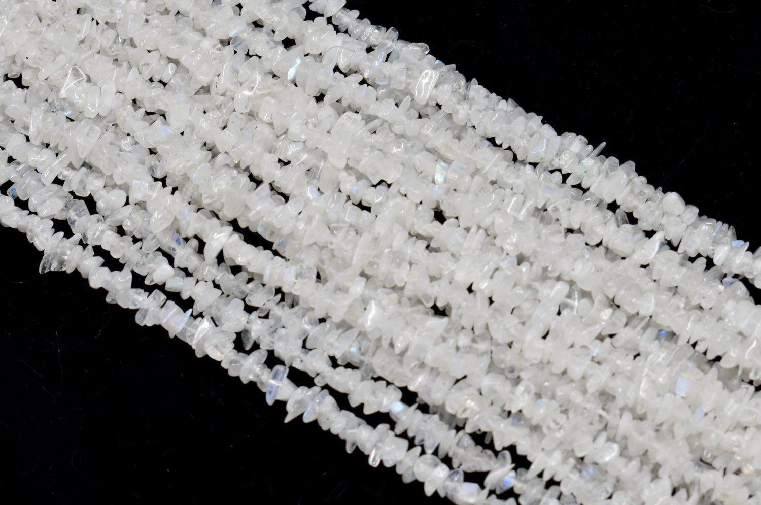 Uncut Raw White Rainbow Crystal Chip Beads for Necklace (Growth and Inspiration)  DestGlow
