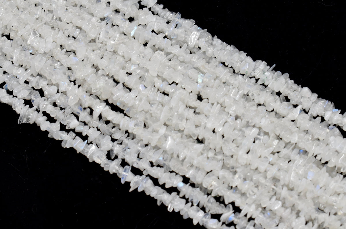 Uncut Raw White Rainbow Crystal Chip Beads for Necklace (Growth and Inspiration)  DestGlow