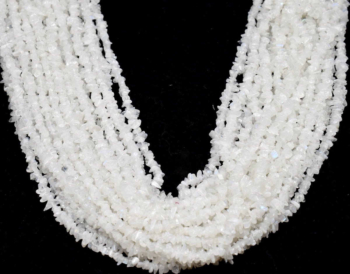 Uncut Raw White Rainbow Crystal Chip Beads for Necklace (Growth and Inspiration)  DestGlow
