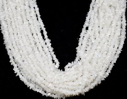 Uncut Raw White Rainbow Crystal Chip Beads for Necklace (Growth and Inspiration)  DestGlow