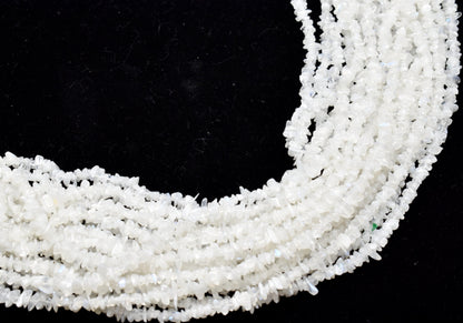 Uncut Raw White Rainbow Crystal Chip Beads for Necklace (Growth and Inspiration)  DestGlow